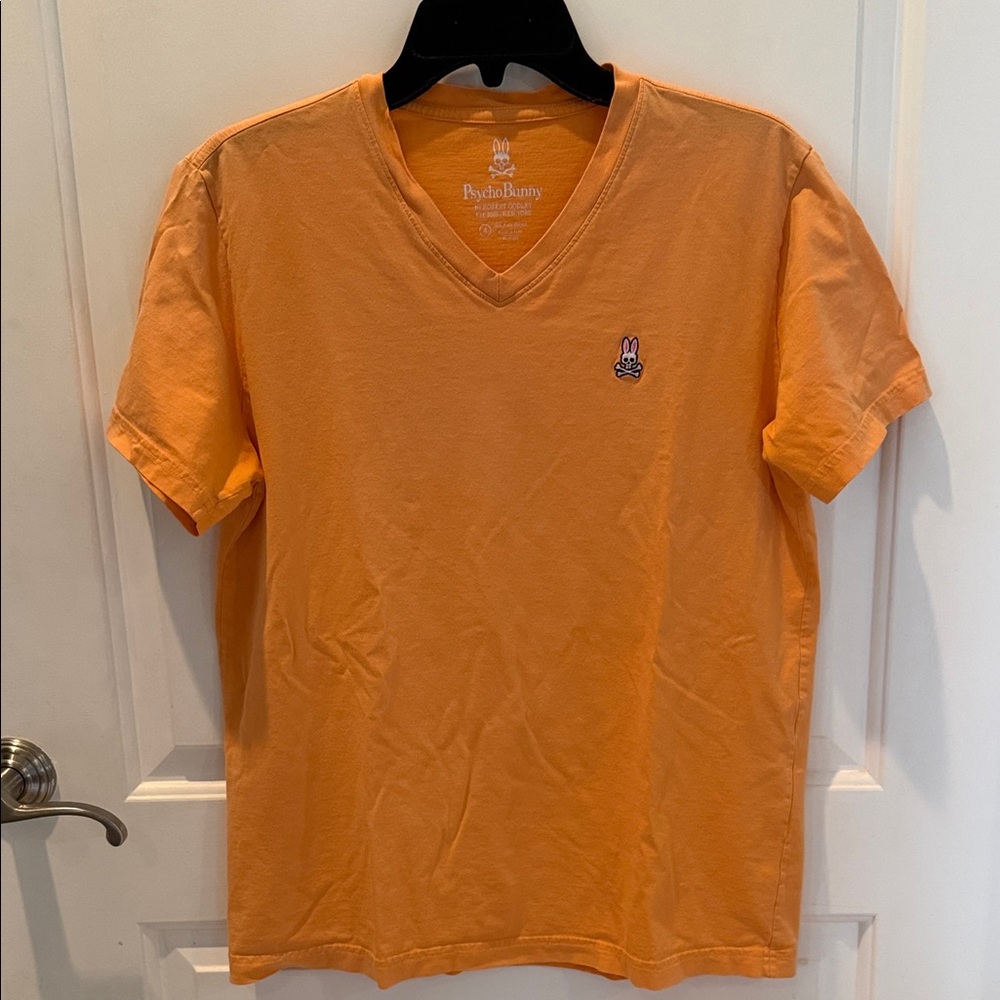 Psycho Bunny Men's Orange Short Sleeve Tee